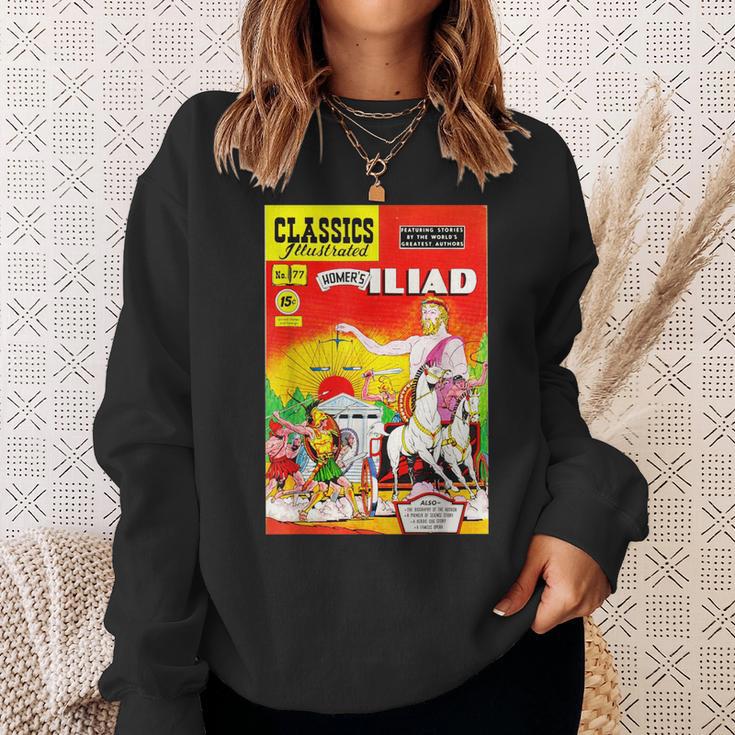 The Iliad Homer Vintage Comic Book Cover Sweatshirt Gifts for Her