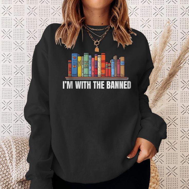 I'm With The Banned Books I Read Books Book Lovers Sweatshirt Gifts for Her I'm With The Banned Books I Read Books Book Lovers Sweatshirt Gifts for Her