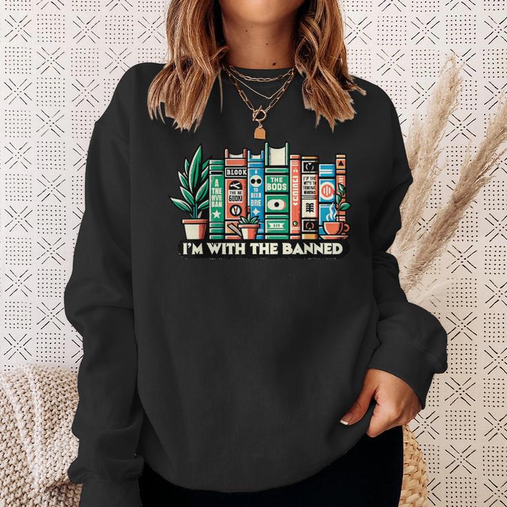 I'm With The Banned Books I Read Banned Books Lovers Sweatshirt Gifts for Her
