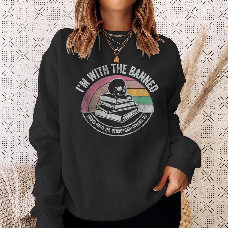 I'm With The Banned Books Unite Us Censorship Divides Us Sweatshirt Gifts for Her