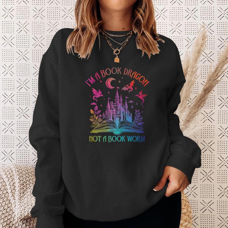 I'm A Book Dragon Not A Bookworm Sweatshirt Gifts for Her