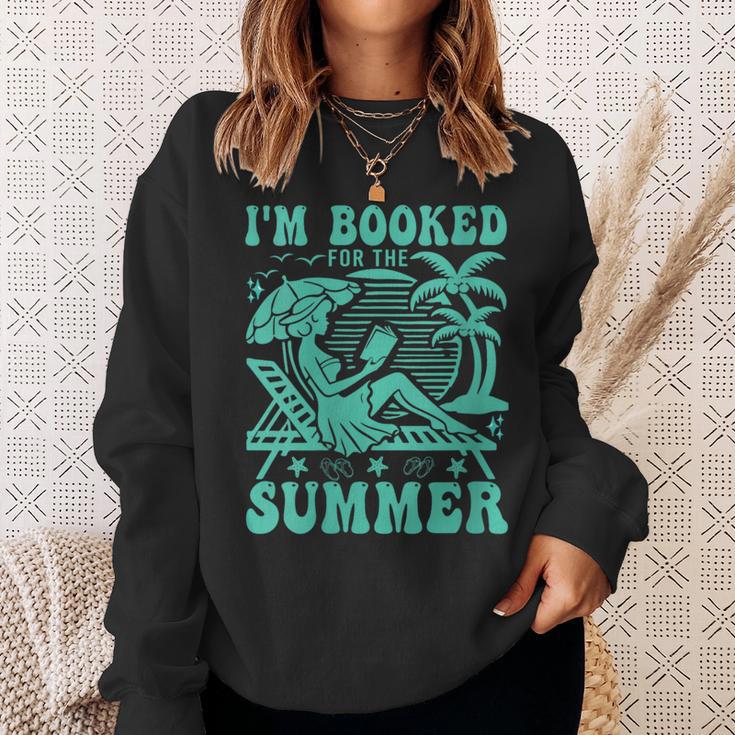 I'm Booked For The Summer Vacation Beach Book Lover Sweatshirt Gifts for Her