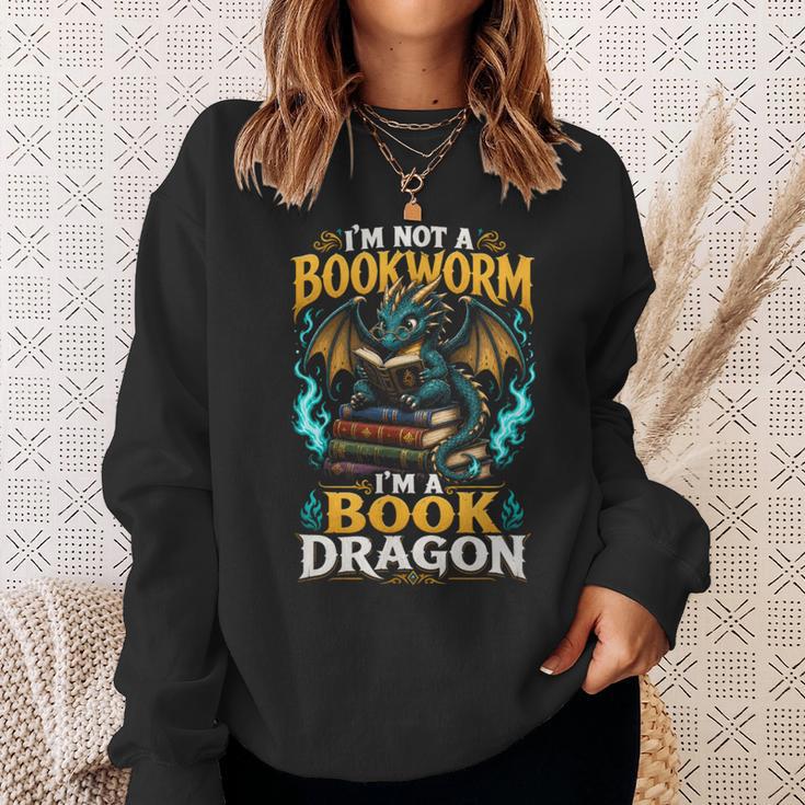 I'm Not A Bookworm I'm A Book Dragon Sweatshirt Gifts for Her I'm Not A Bookworm I'm A Book Dragon Sweatshirt Gifts for Her