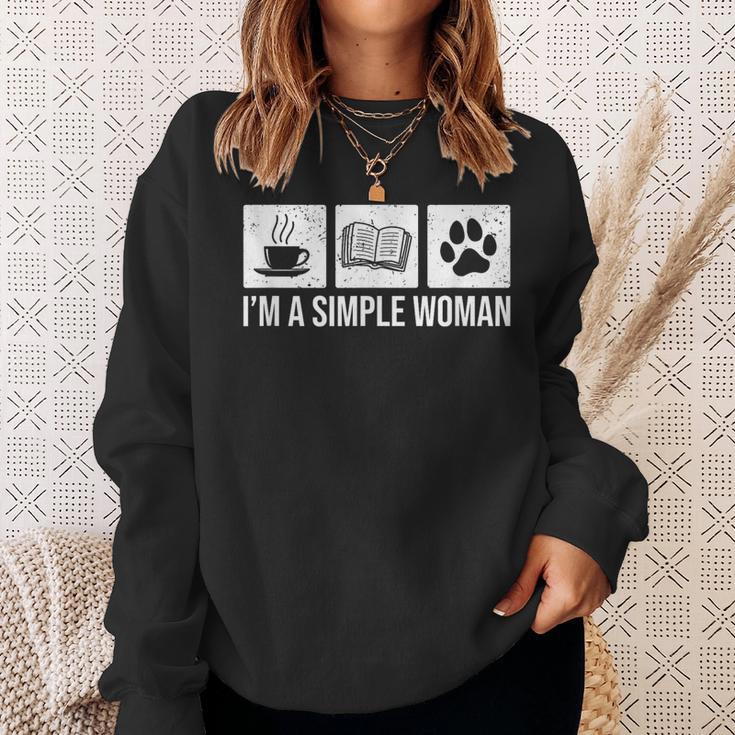 I'm A Simple Woman Tea Books & Dogs Reading Lover Sweatshirt Gifts for Her I'm A Simple Woman Tea Books & Dogs Reading Lover Sweatshirt Gifts for Her