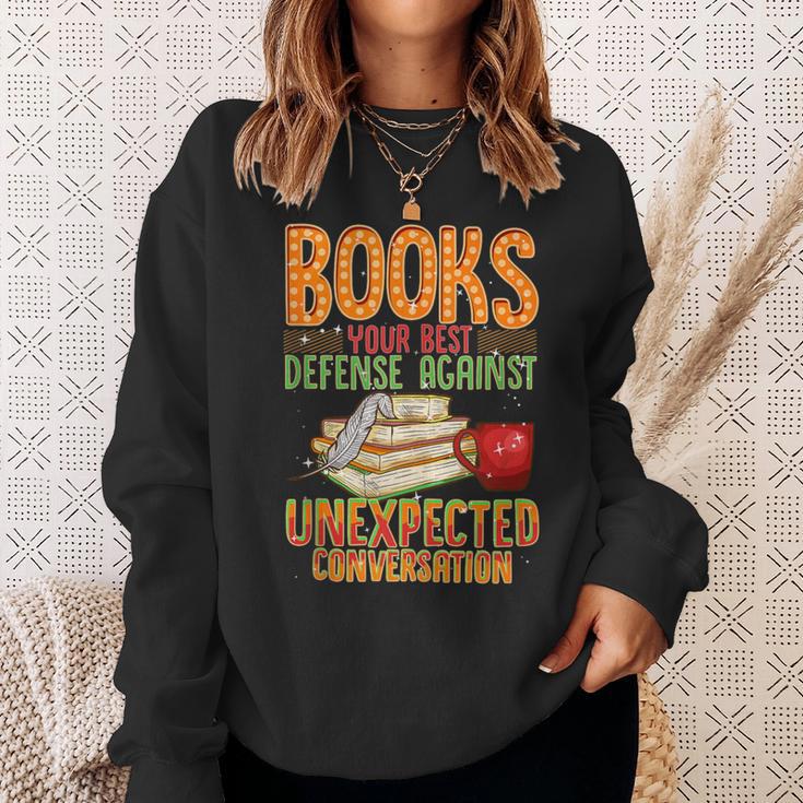 Introverts Book Club Members Readers Books Bibliophiles Sweatshirt Gifts for Her