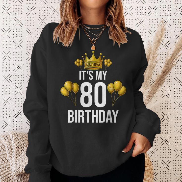 It's My 80Th Birthday Party 80歳 誕生日 メンズ レディース スウェットシャツ 彼女への贈り物