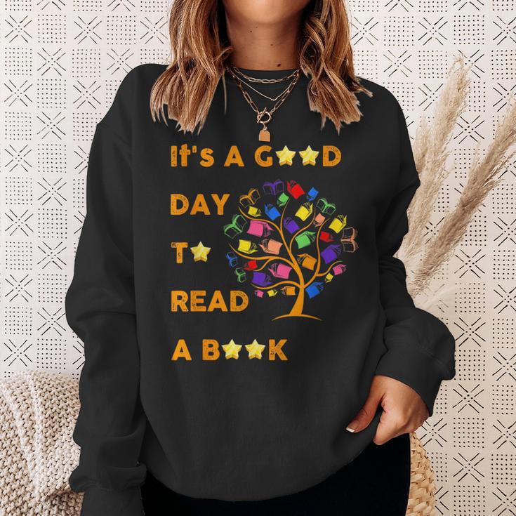 It's a Good Day To Read a Book Children's Book Week- Fall Sweatshirt Gifts for Her