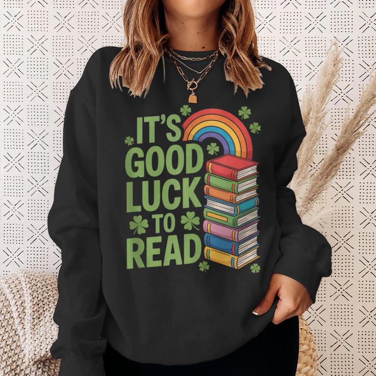 Its Good Luck To Read Rainbow Reading Books Sweatshirt Gifts for Her