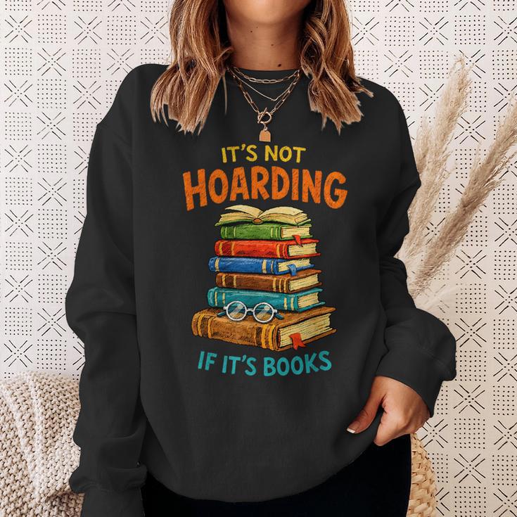 It’s Not Hoarding If It’s Books Classic Distressed Bookworm Sweatshirt Gifts for Her