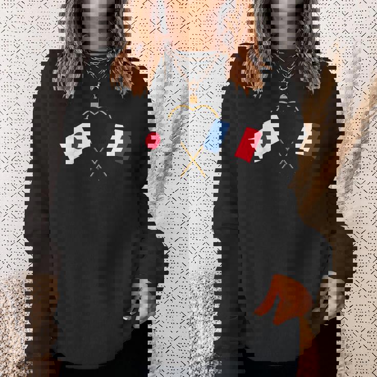 Japanese Flag France Flag フランス遺産 フランスのルーツ 日本の国旗 フランスの国旗 スウェットシャツ 彼女への贈り物