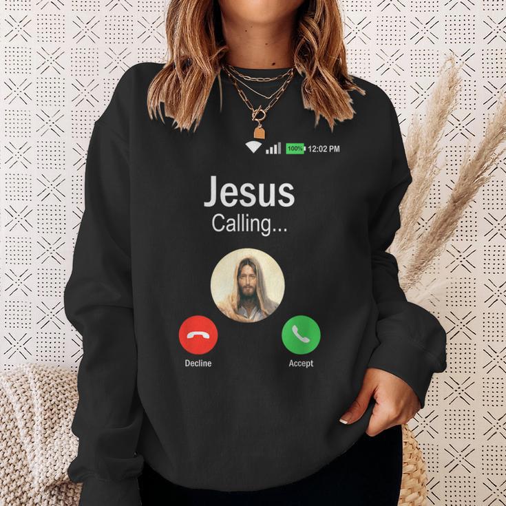 Jesus Is Calling I Jessus Calls An & スウェットシャツ 彼女への贈り物