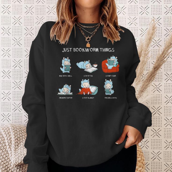 Just Bookworm Things Nerd Book Reading Books Lama Alpaca Sweatshirt Gifts for Her