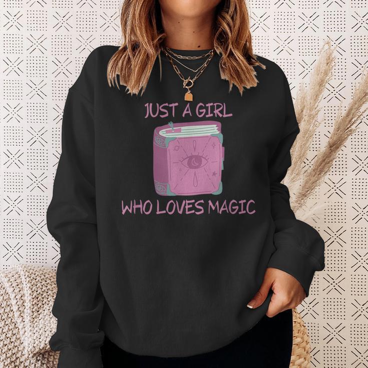 Just a Girl Who Loves Magic Spells Book Sweatshirt Gifts for Her Just a Girl Who Loves Magic Spells Book Sweatshirt Gifts for Her
