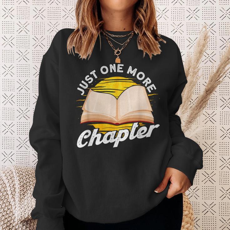 Just One More Chapter Book Reading Bookworm Sweatshirt Gifts for Her