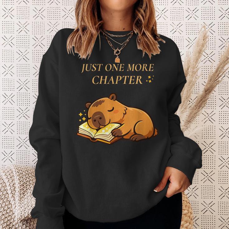 Just One More Chapter Capybara With Book Sweatshirt Gifts for Her