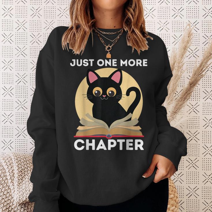 Just One More Chapter Cute Cat Reading Book For Reader Men Women Kids Sweatshirt Gifts for Her