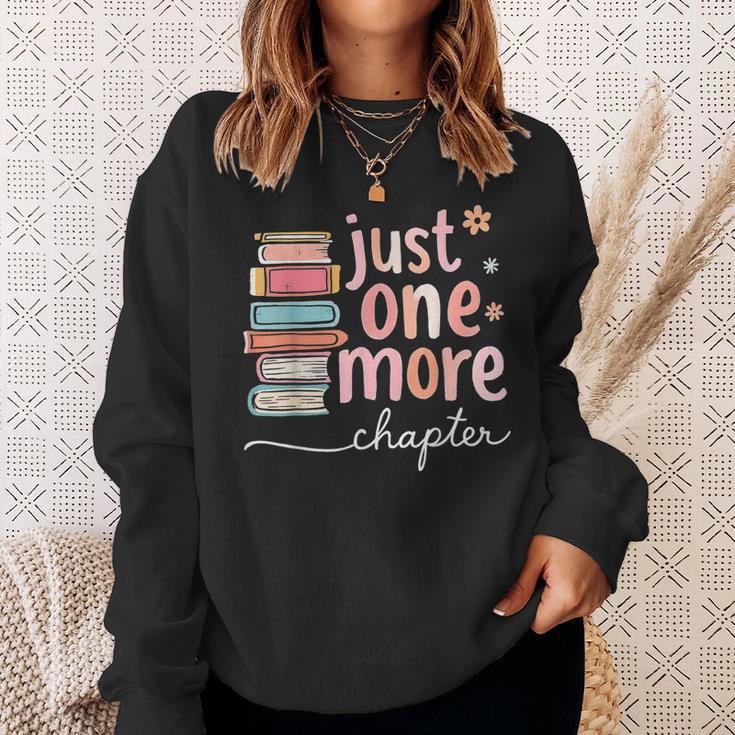 Just One More Chapter Pastel Book Lover Cute Adorable Sweatshirt Gifts for Her