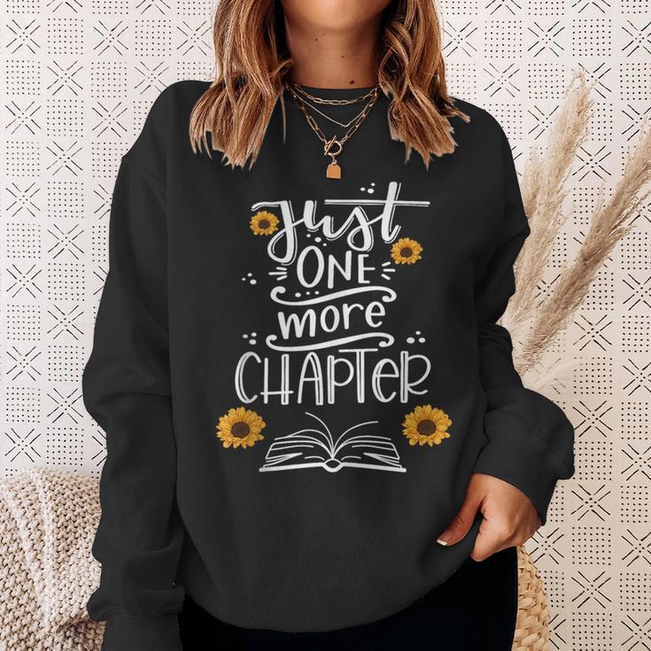Just One More Chapter Tee Book Lover With Sunflowers Sweatshirt Gifts for Her