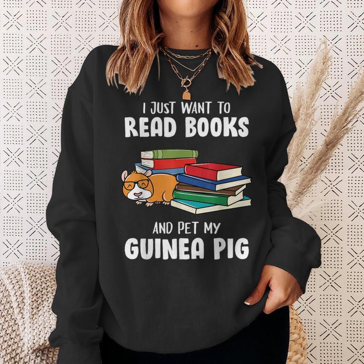 I Just Want To Read Books And Pet My Guinea Pig Reading Sweatshirt Gifts for Her I Just Want To Read Books And Pet My Guinea Pig Reading Sweatshirt Gifts for Her