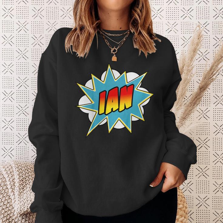 Kids Boys Ian Comic Book Superhero Name Sweatshirt Gifts for Her Kids Boys Ian Comic Book Superhero Name Sweatshirt Gifts for Her