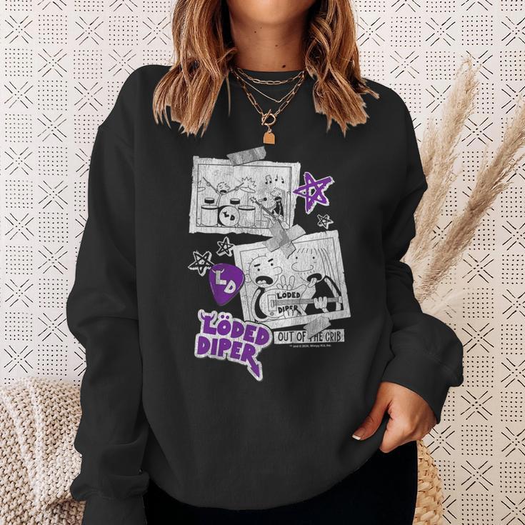 Kids DOAWK Purple Loded Diper Collage Book Series Sweatshirt Gifts for Her