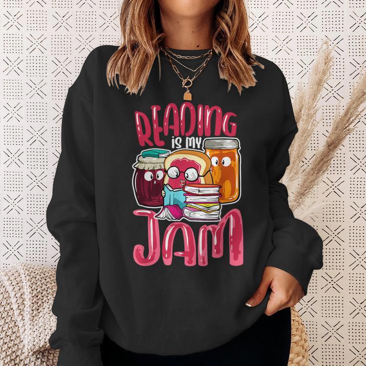 Kids Teacher I Love To Read Books Reading Is My Jam Sweatshirt Gifts for Her