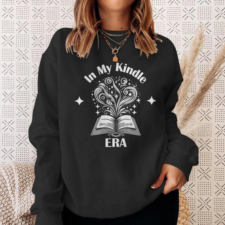In My Kindle Era Botanical Flowers And Stars Book Lover Sweatshirt Gifts for Her