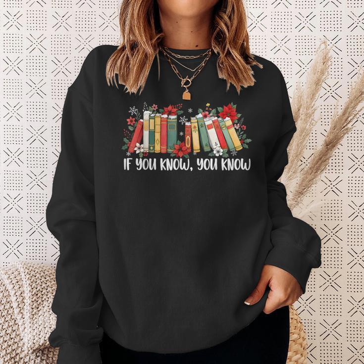 If You Know You Know 6 7 Six Seven Meme Floral Book Lover Sweatshirt Gifts for Her