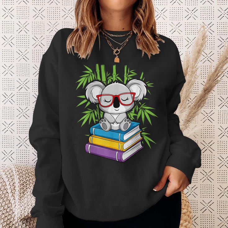 Koala Bear Librarian Reading Books Koala Sweatshirt Gifts for Her