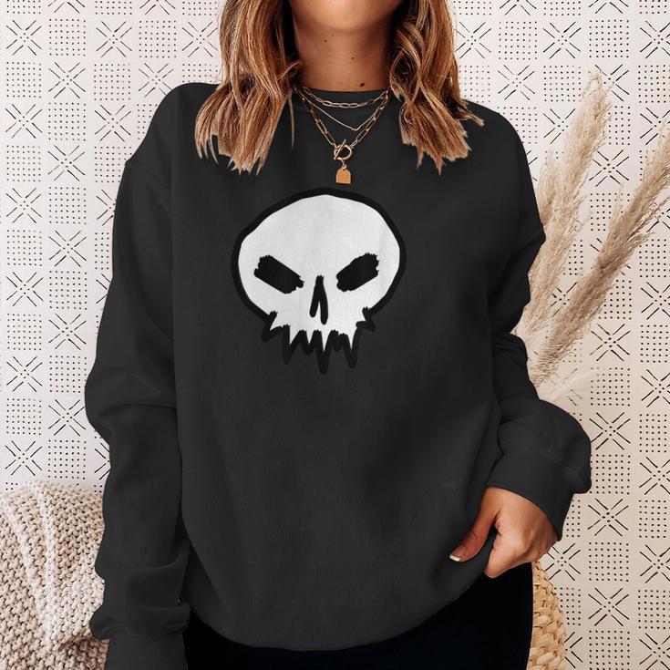 Thekull スカルシャツ ゴスデザイン パンク スウェットシャツ 彼女への贈り物