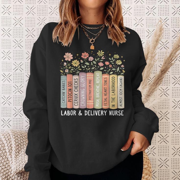 Labor And Delivery Nurse Book Wildflower Mother Baby Nursing Sweatshirt Gifts for Her Labor And Delivery Nurse Book Wildflower Mother Baby Nursing Sweatshirt Gifts for Her