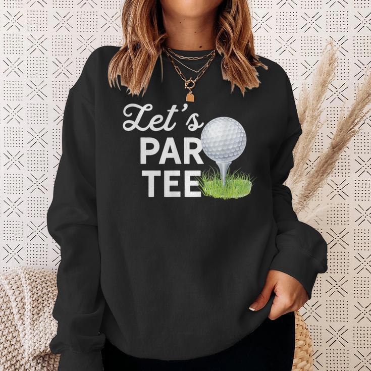Let's Par ゴルフボール ティーピン付き 面白いゴルフクラブtシャツ スウェットシャツ 彼女への贈り物