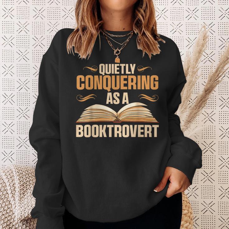 Librarian Book Reader Booktrovert Reading Sweatshirt Gifts for Her