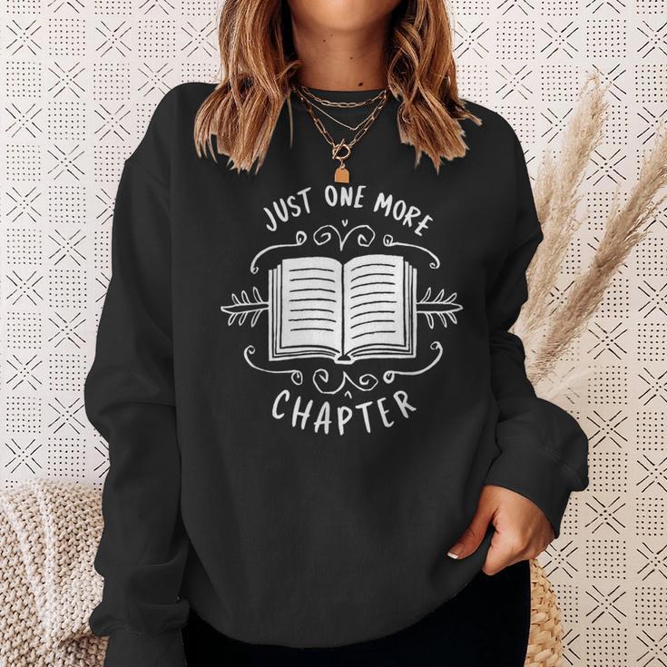 Librarian Just One More Chapter Bookish Cute Book Reading Sweatshirt Gifts for Her