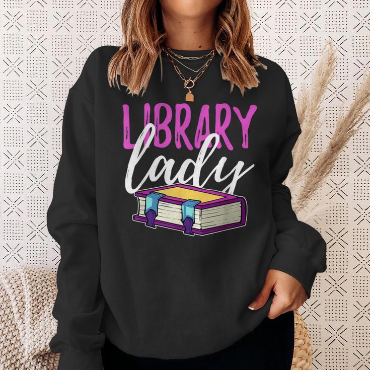 Librarian Library Reading Bookworm Books Sweatshirt Gifts for Her