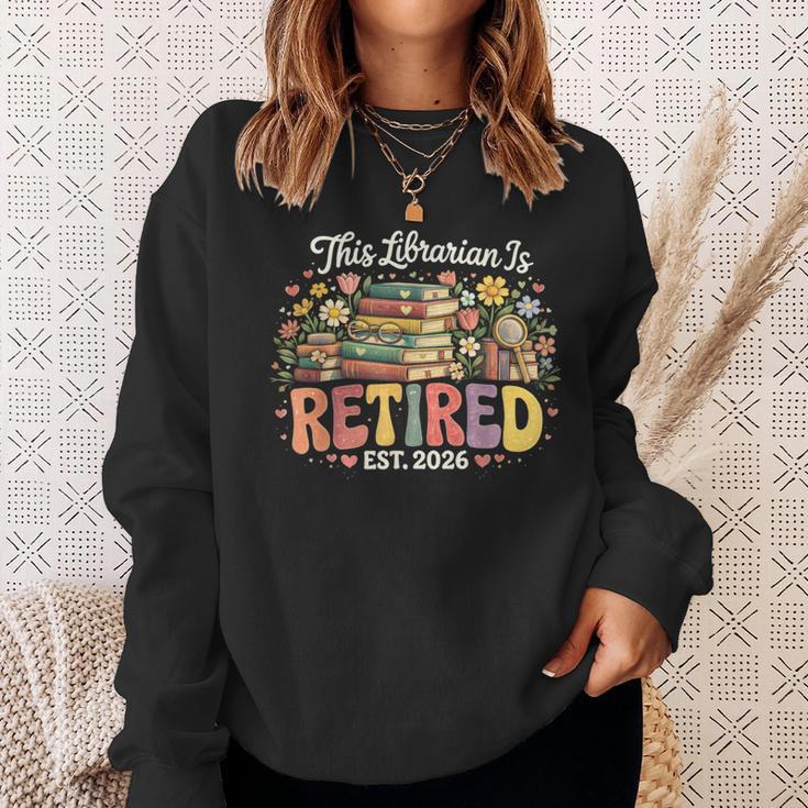 This Librarian Is Retired 2026 Book Lover Retirement Reading Sweatshirt Gifts for Her