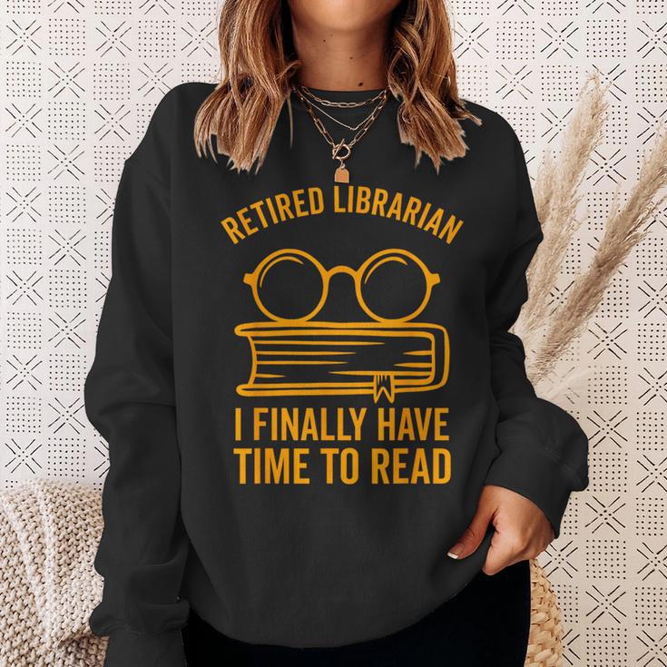 Librarian Retirement Library Books Lovers Sweatshirt Gifts for Her