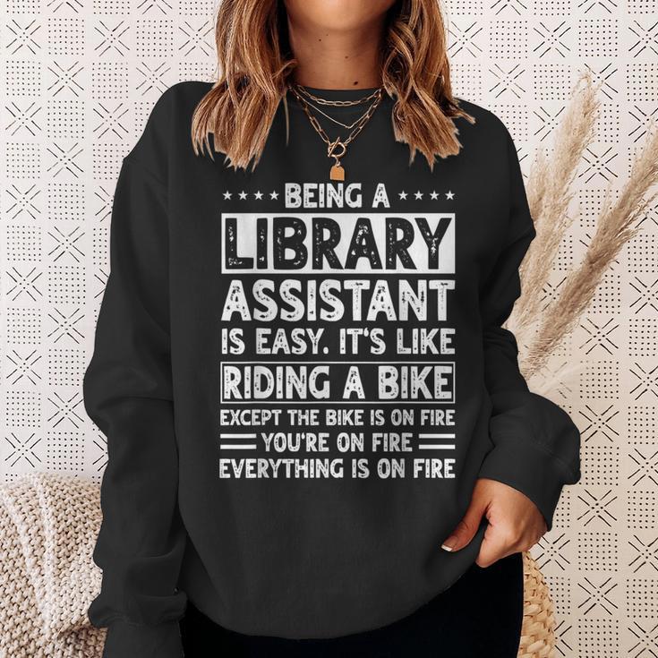 Library Assistant Librarian Associate Keeper Book Lover Sweatshirt Gifts for Her