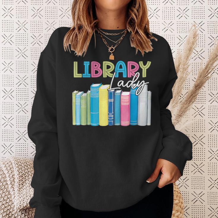 Library Lady Librarian Book Lover Sweatshirt Gifts for Her