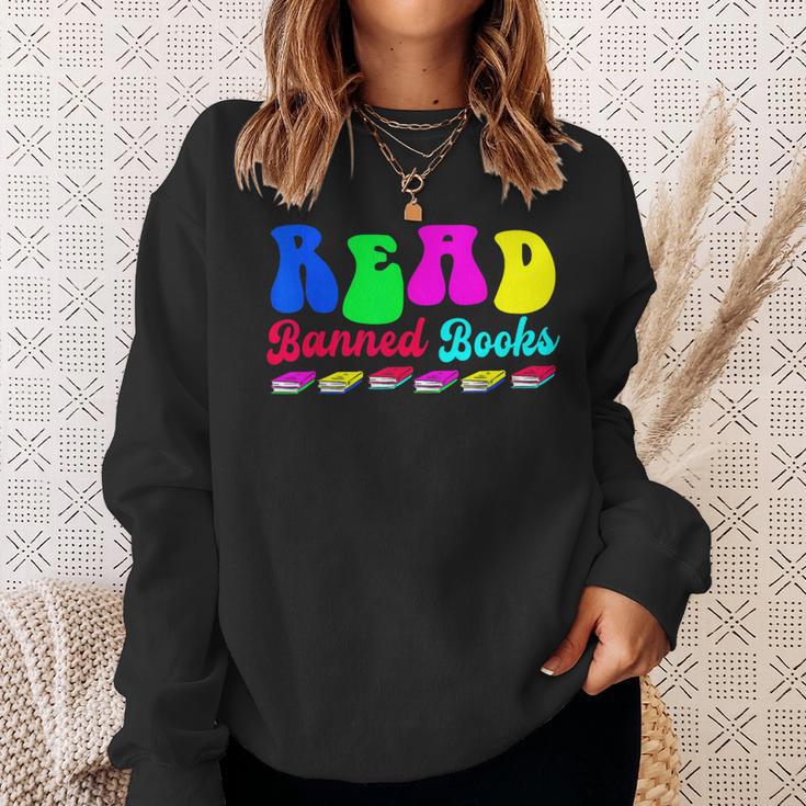 Library Read Banned Books Sweatshirt Gifts for Her