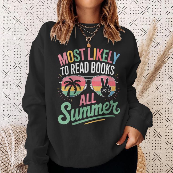 Most Likely To Read Books All Summer Break Beach Readers Sweatshirt Gifts for Her Most Likely To Read Books All Summer Break Beach Readers Sweatshirt Gifts for Her
