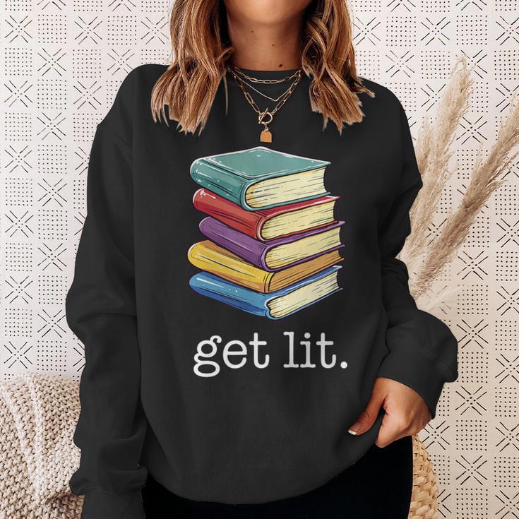 Get Lit Reading Book Sweatshirt Gifts for Her Get Lit Reading Book Sweatshirt Gifts for Her