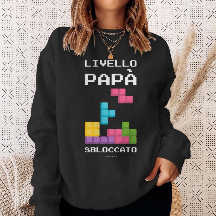 Livello Papàbloccato Maglia Regalo Divertente Neo Papà Maglia A Manica Felpa Regalos para ella