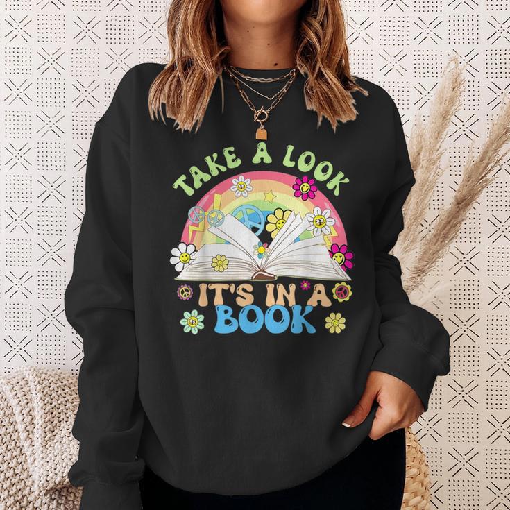 Take A Look Its In Book Books Lover Librarian Bookworm Sweatshirt Gifts for Her