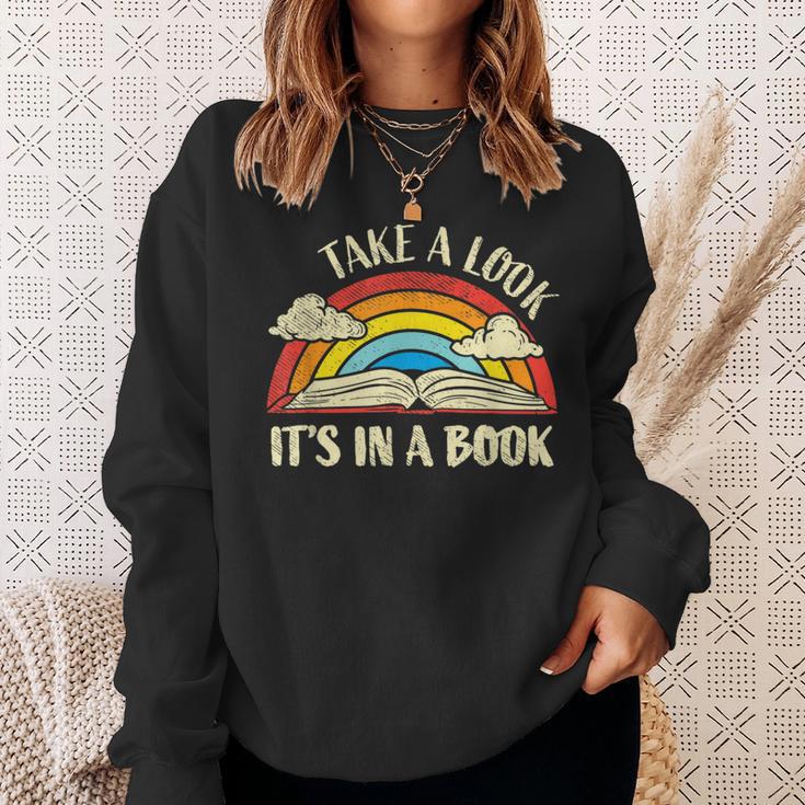 Take A Look Its In A Book Lover Bookworm Reading Books Sweatshirt Gifts for Her Take A Look Its In A Book Lover Bookworm Reading Books Sweatshirt Gifts for Her