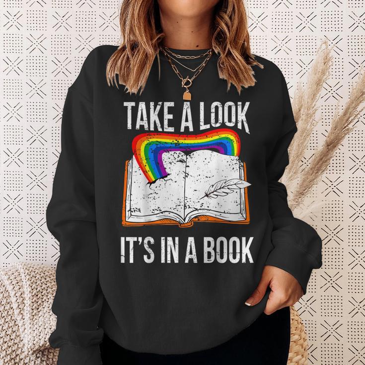 Take A Look It's In A Book Rainbow Bookworm And Book Lover Sweatshirt Gifts for Her Take A Look It's In A Book Rainbow Bookworm And Book Lover Sweatshirt Gifts for Her