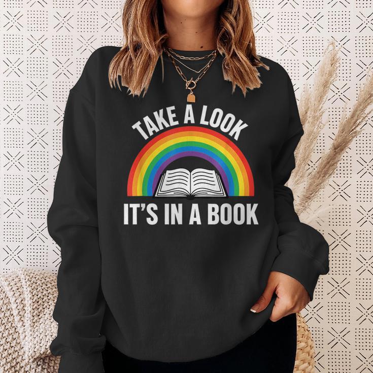 Take A Look It's In A Book Rainbow Reading Literary Sweatshirt Gifts for Her Take A Look It's In A Book Rainbow Reading Literary Sweatshirt Gifts for Her