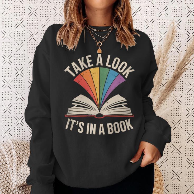 Take A Look Its In A Book Reading Sweatshirt Gifts for Her Take A Look Its In A Book Reading Sweatshirt Gifts for Her
