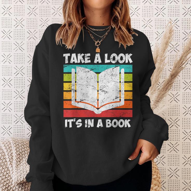Take a Look Its In a Book Sweatshirt Gifts for Her