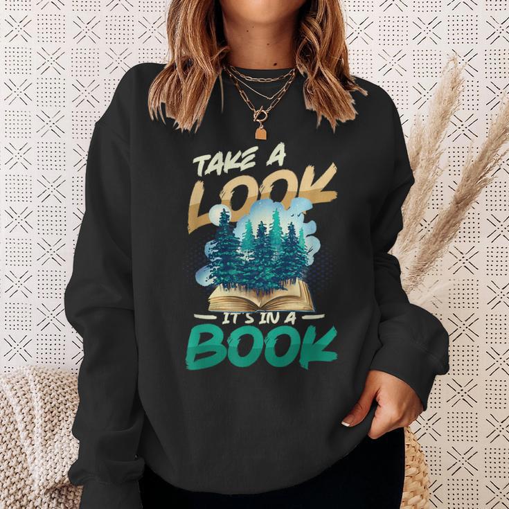 Take A Look It´s In A Book Reading Lover Sweatshirt Gifts for Her Take A Look It´s In A Book Reading Lover Sweatshirt Gifts for Her